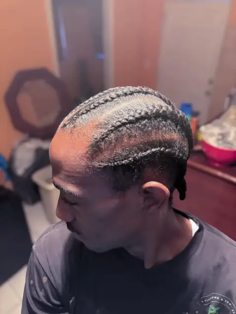 Protective braided rows with smooth sectioning